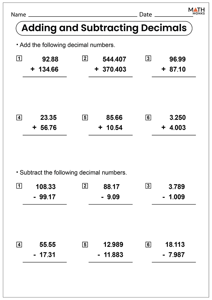 Adding Decimals Worksheet Live Worksheets Worksheets Library