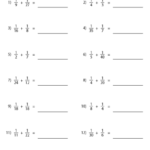 Adding Fractions With Unlike Denominators Worksheets Free PDF