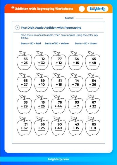 Addition And Subtraction With Regrouping Worksheets With Answer Key 