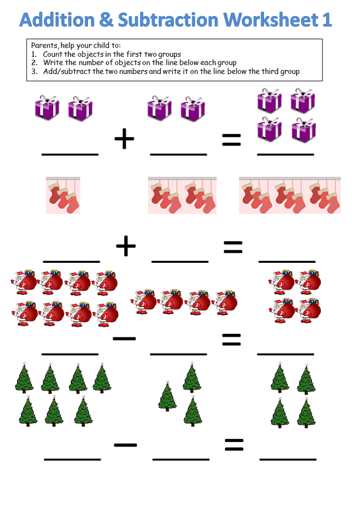 printable worksheets addition and subtraction