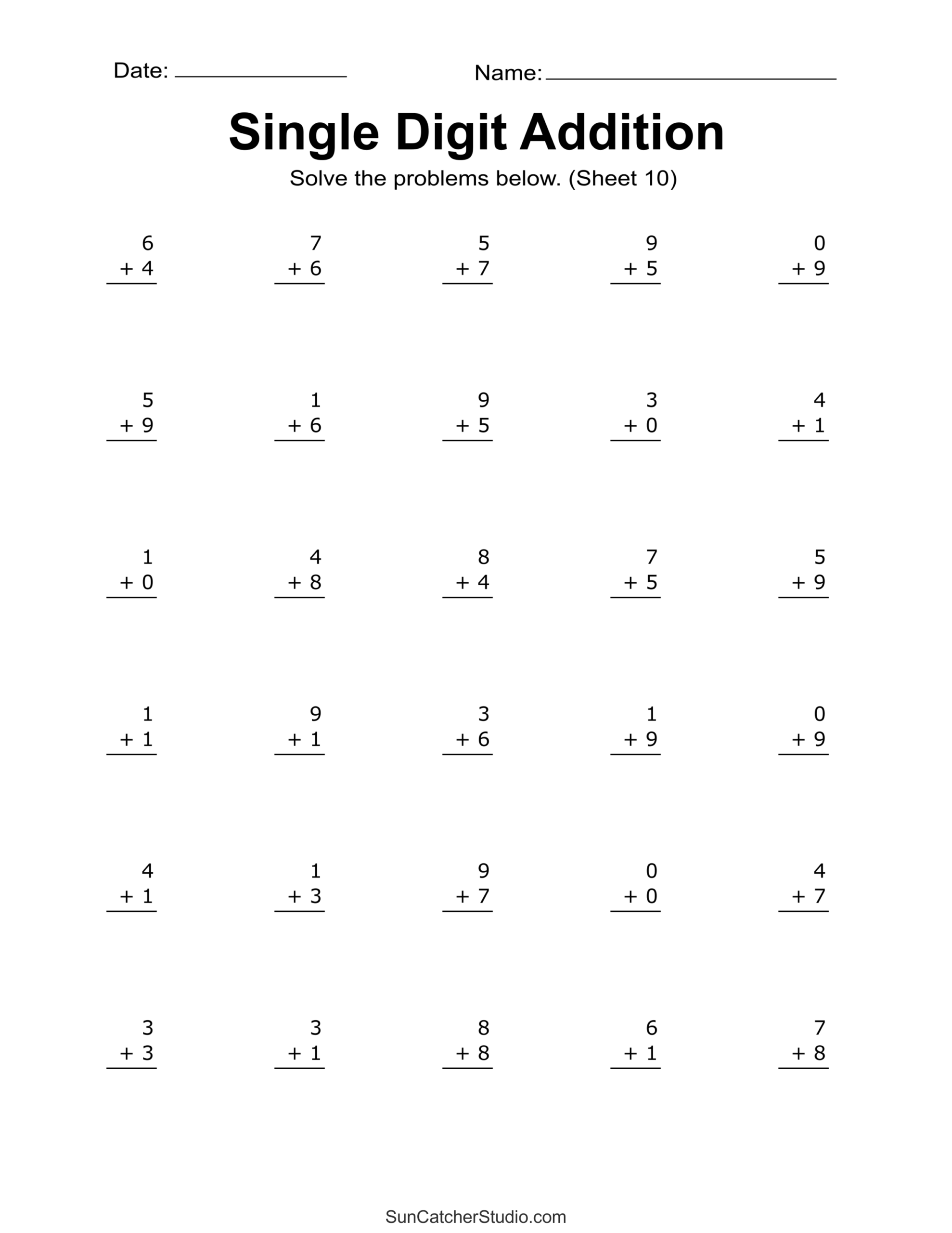 math printable worksheets