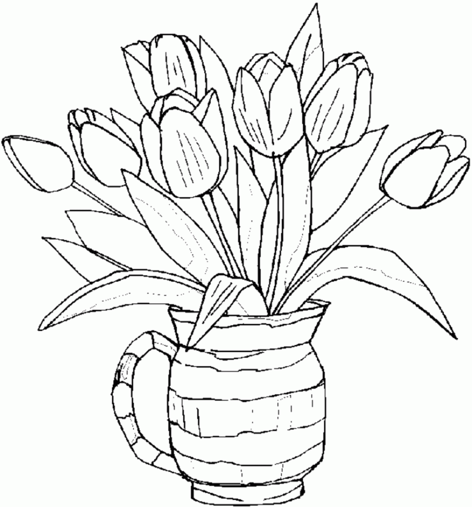 Adult Coloring Pages Flowers To Download And Print For Free