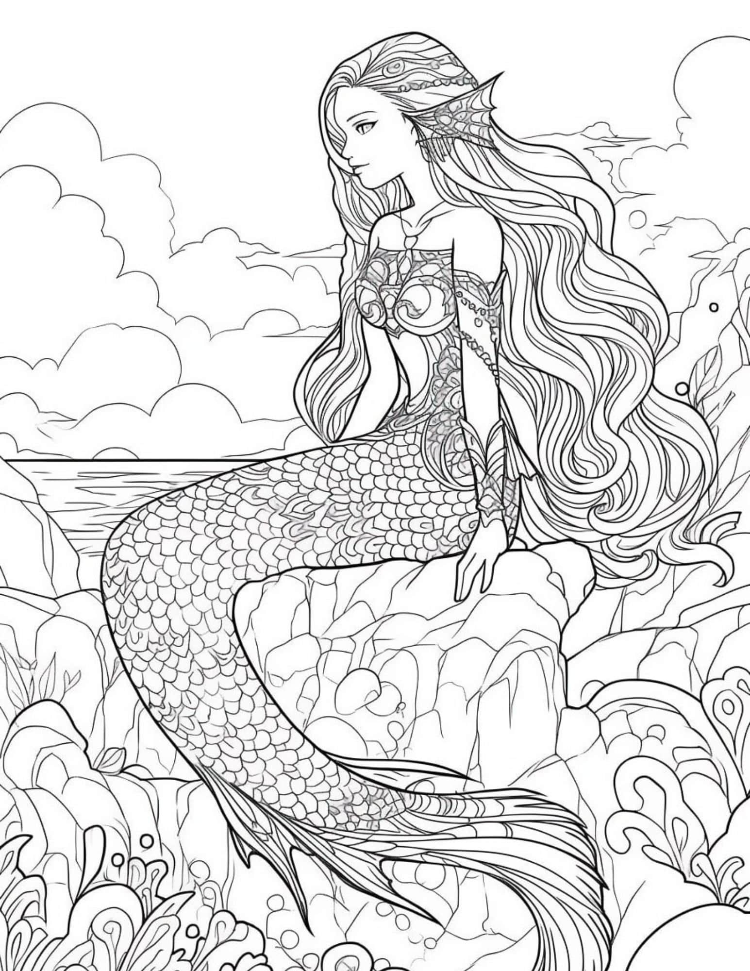 Mermaid Coloring Pages