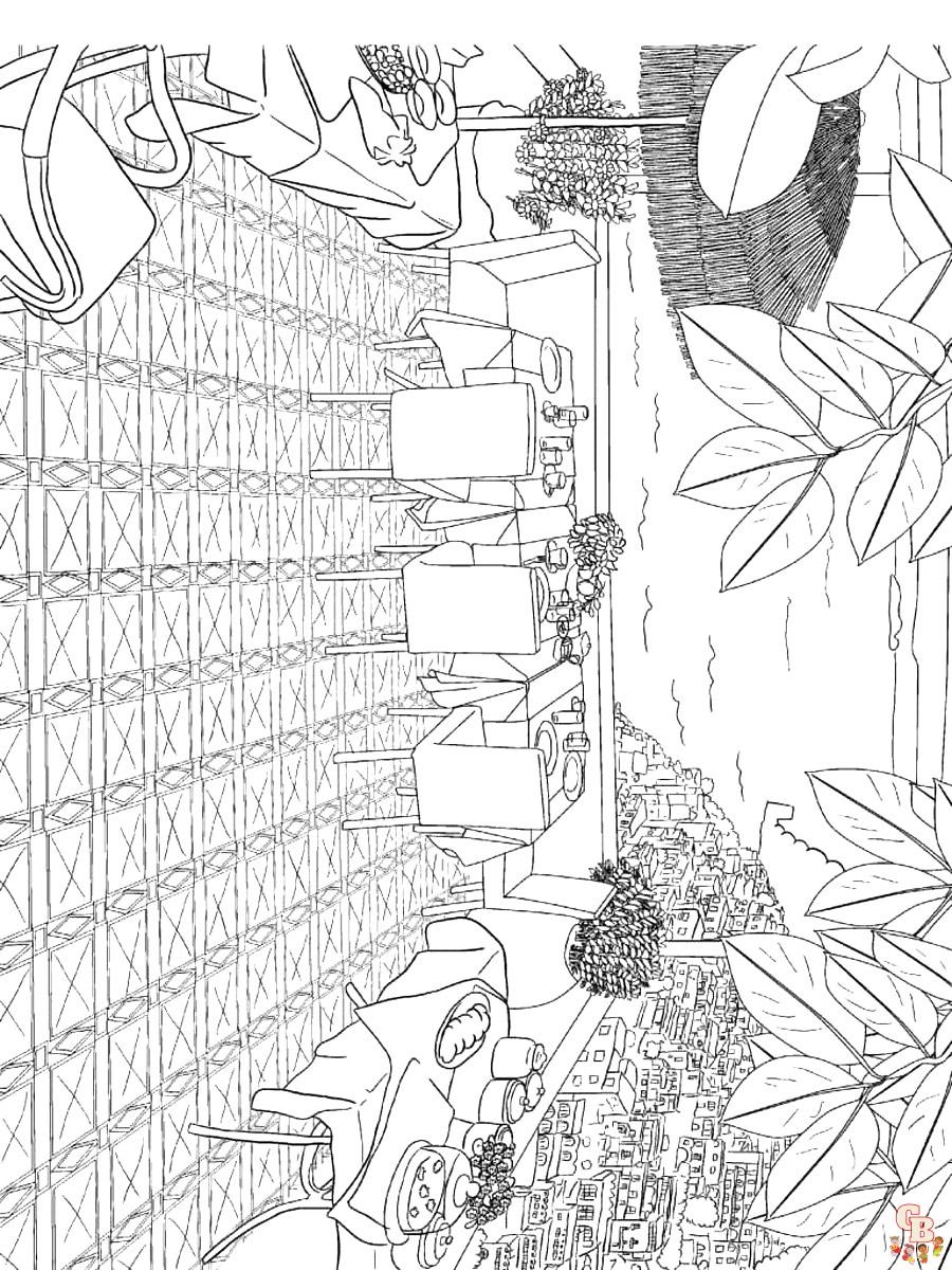 food coloring pages aesthetic