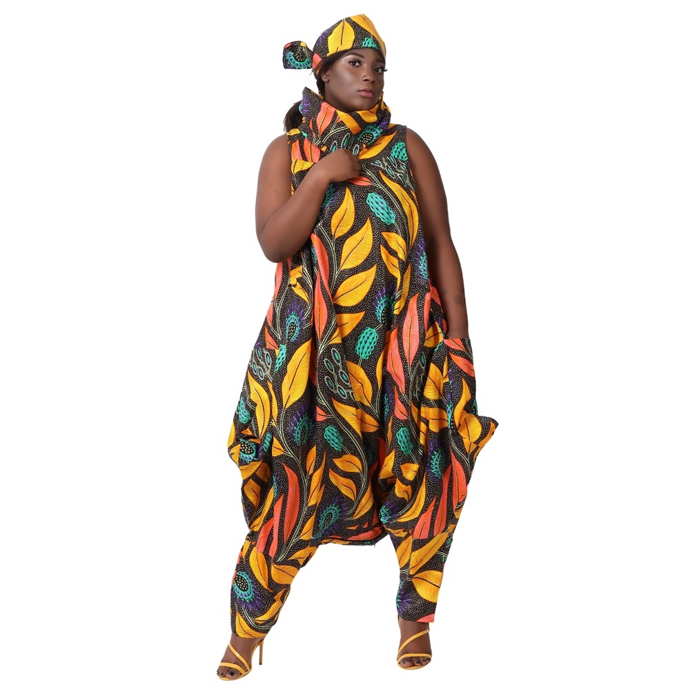 African Print Jumper In Full Baggy Haram Style African American