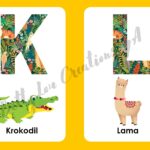 Afrikaans Alphabet Flash Cards Animals afrikaanse Alfabet Etsy