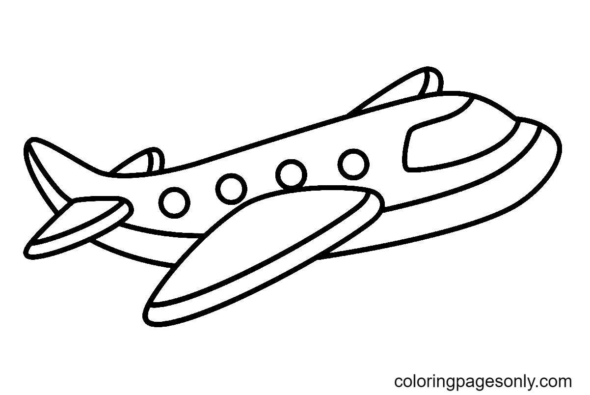 Airplane Easy Coloring Page Free Printable Coloring Pages