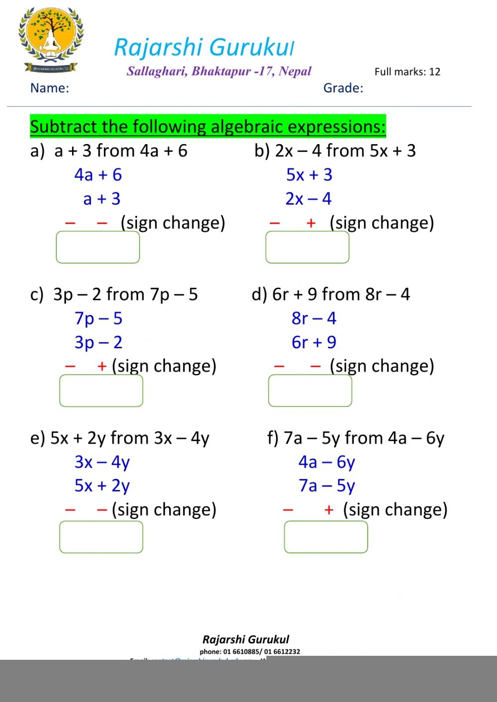 Algebraic Expressions Interactive Worksheet Equations Worksheets