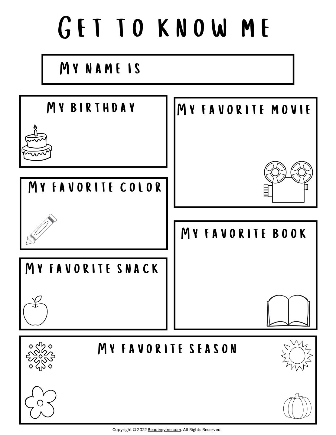 get to know you worksheet