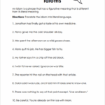 All Idioms Worksheets Meaning Of Idioms Idioms Practice What