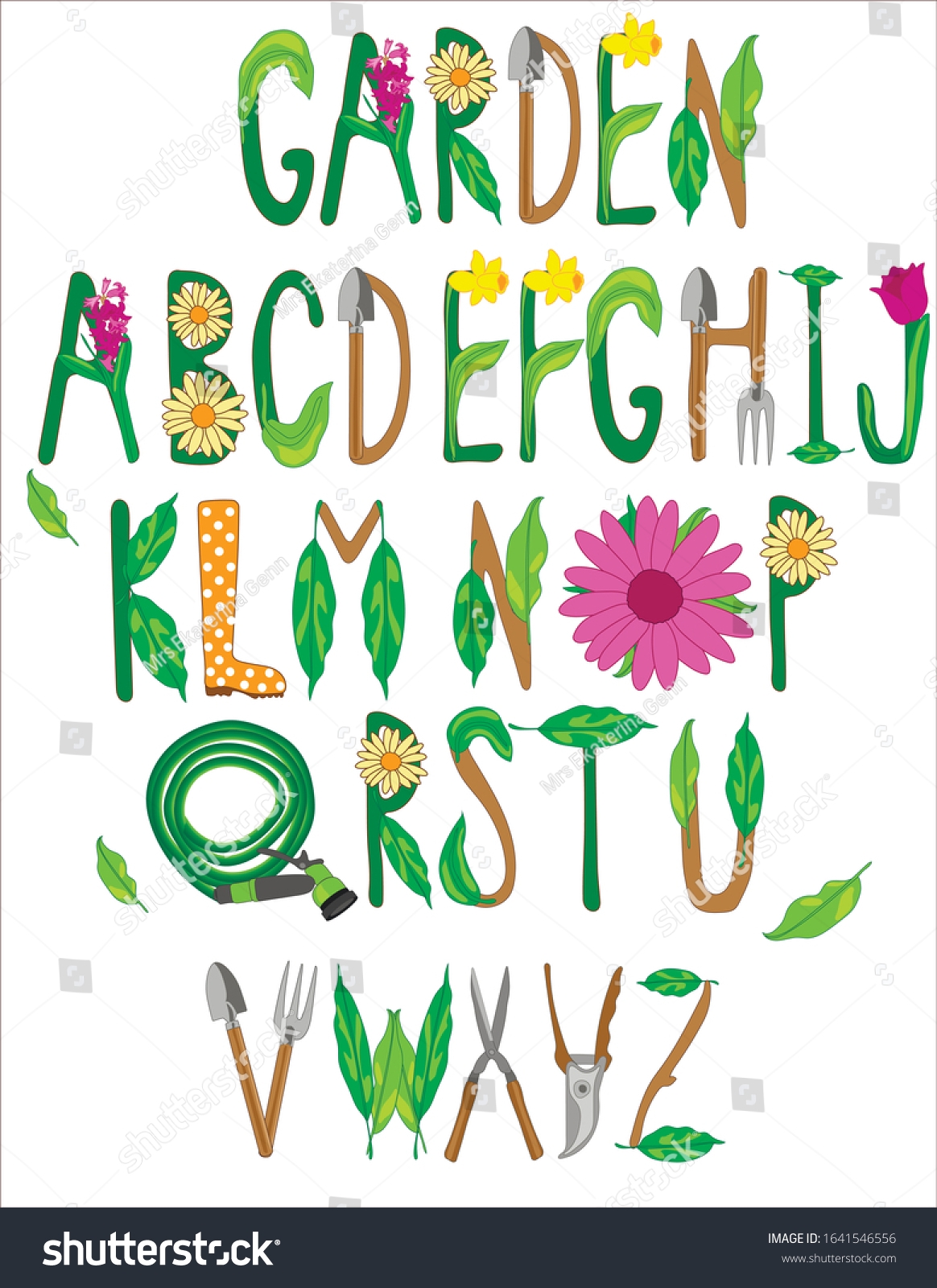 garden alphabet printable