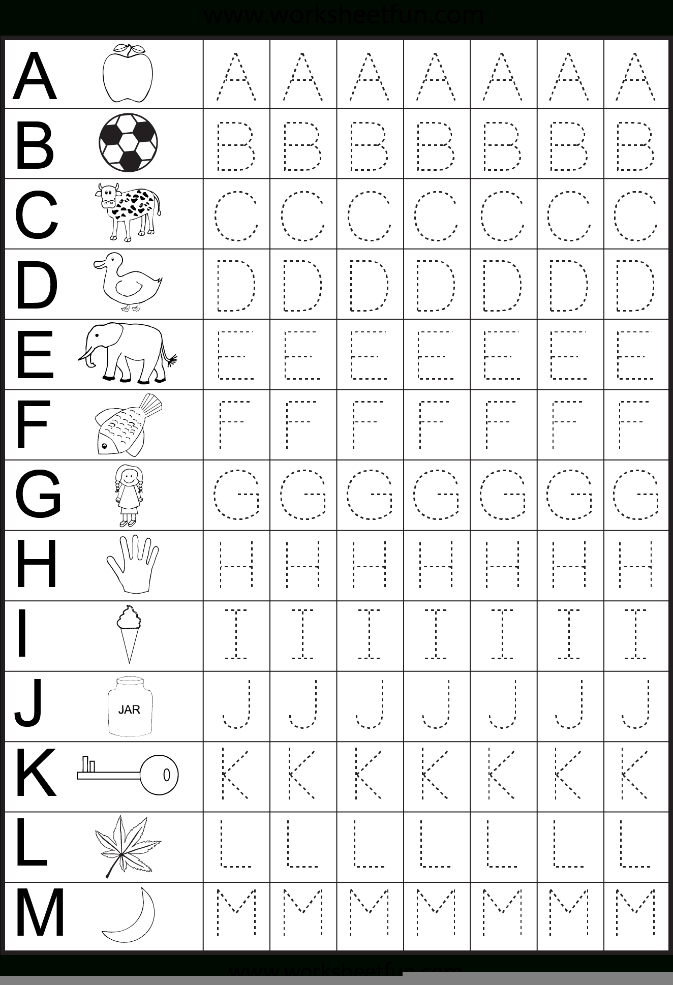 Alphabet Practice Worksheets For Kindergarten AlphabetWorksheetsFree
