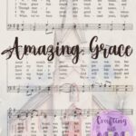 Amazing Grace Song Printable Art Vintage Style Hymn Lyrics And Music