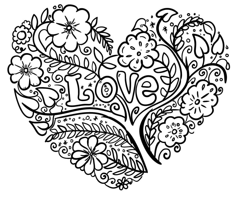 Amazing Heart Coloring Page Free Printable Coloring Pages For Kids