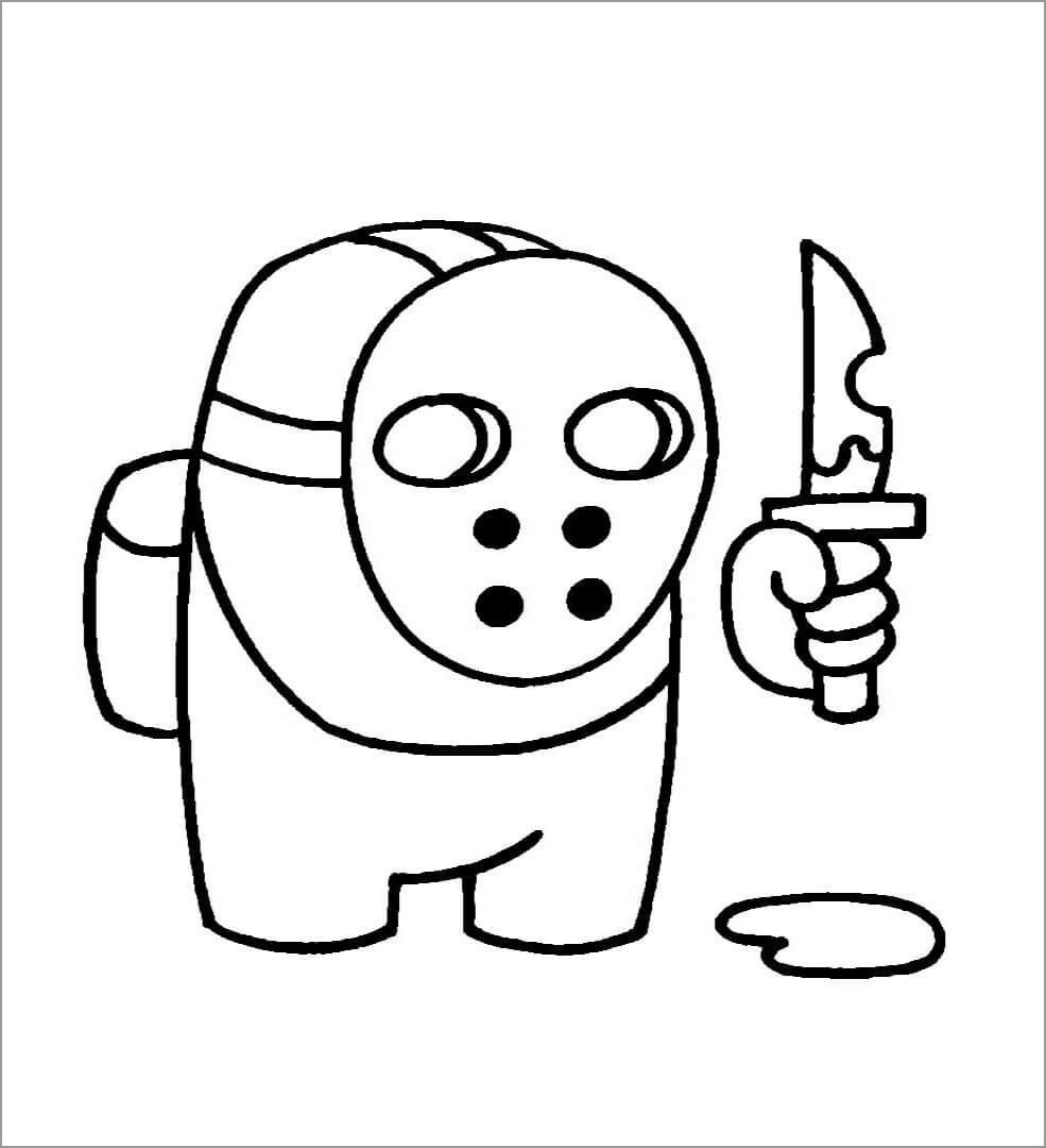 Among Us Imposter Coloring Page To Print ColoringBay