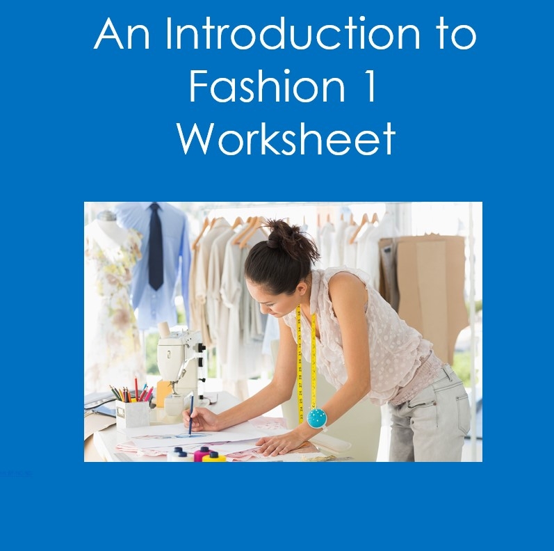 An Introduction To Fashion 1 Fashion Design Worksheet Made By 