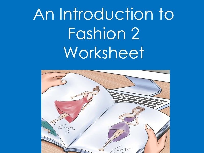worksheet about fashion