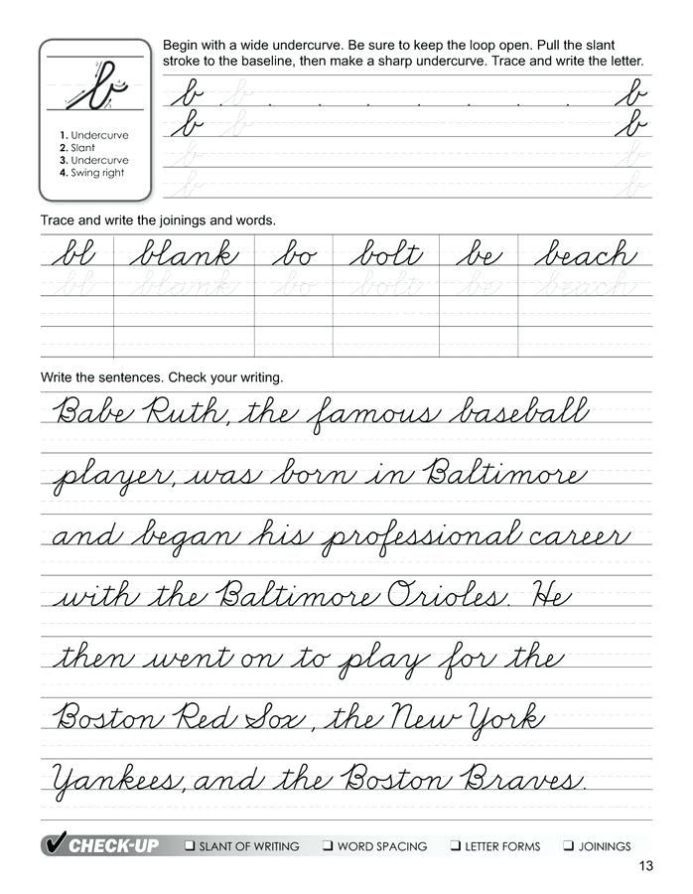 Analytical Essay Cursive Handwriting Worksheets For Adults
