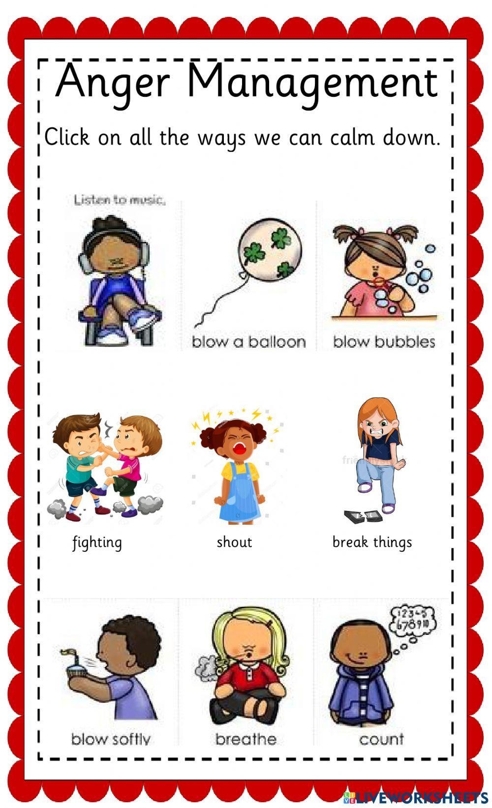 Anger Psychology Tools Worksheets Library