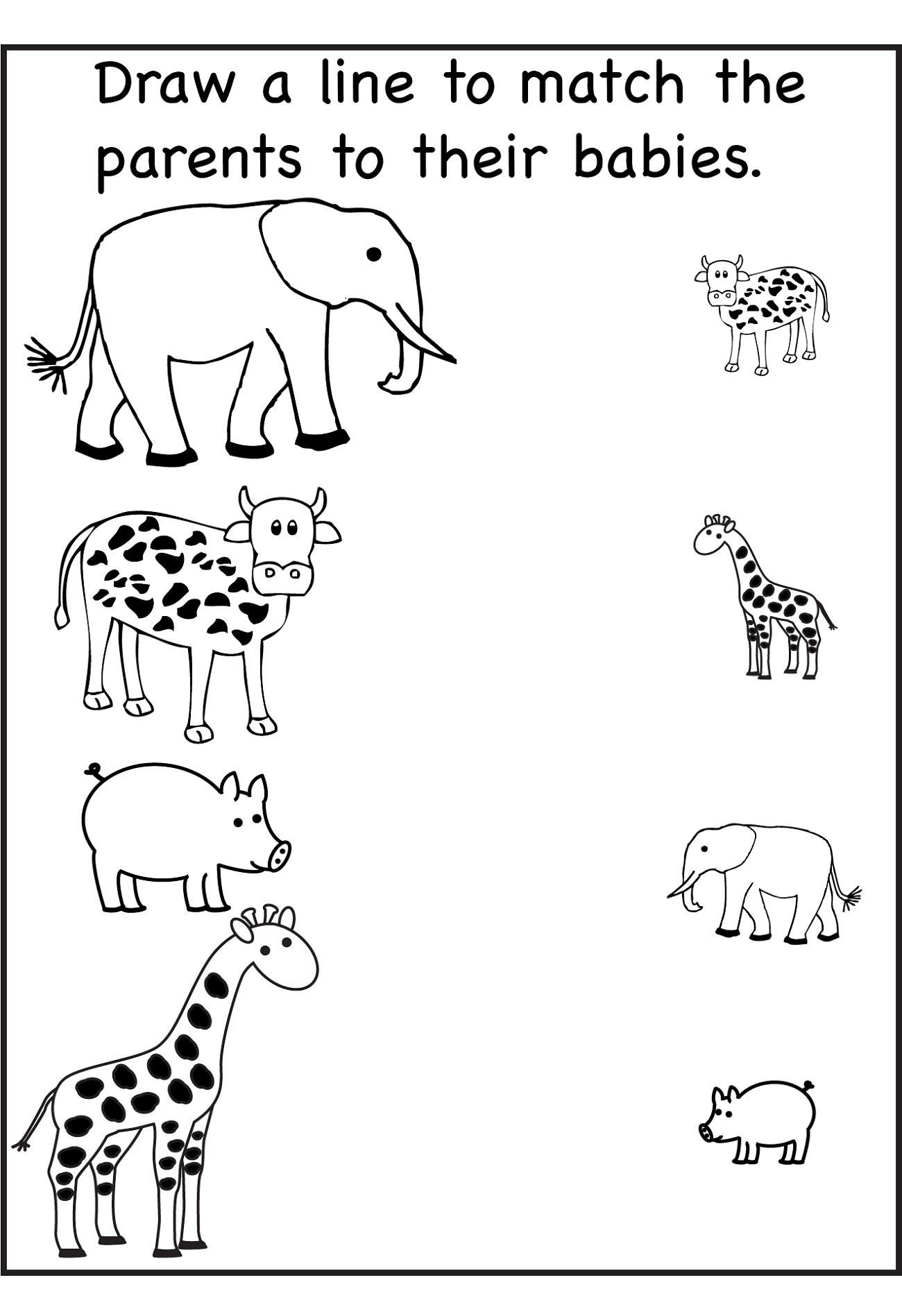 printable worksheet for nursery