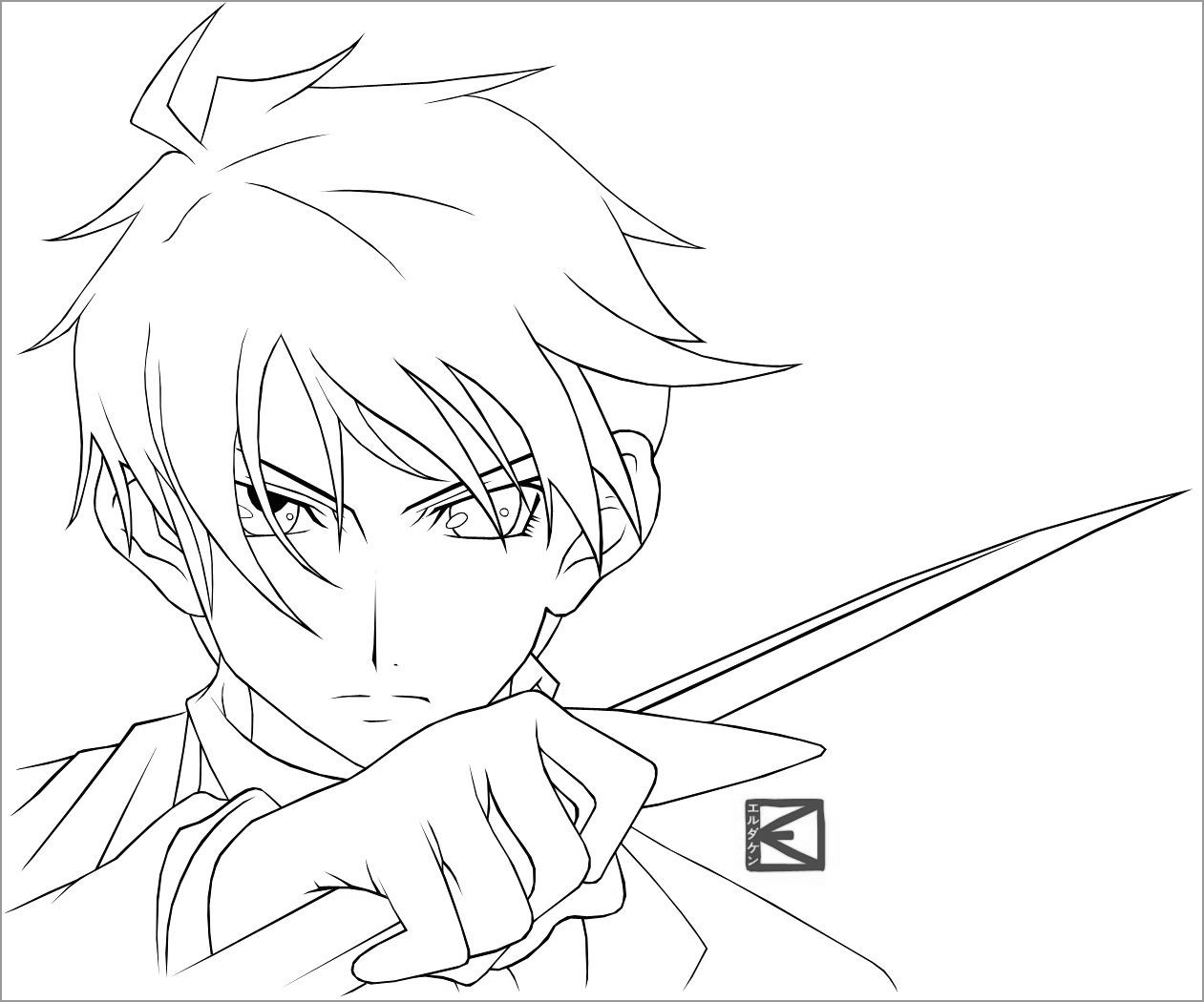 Anime Boys Coloring Pages ColoringBay