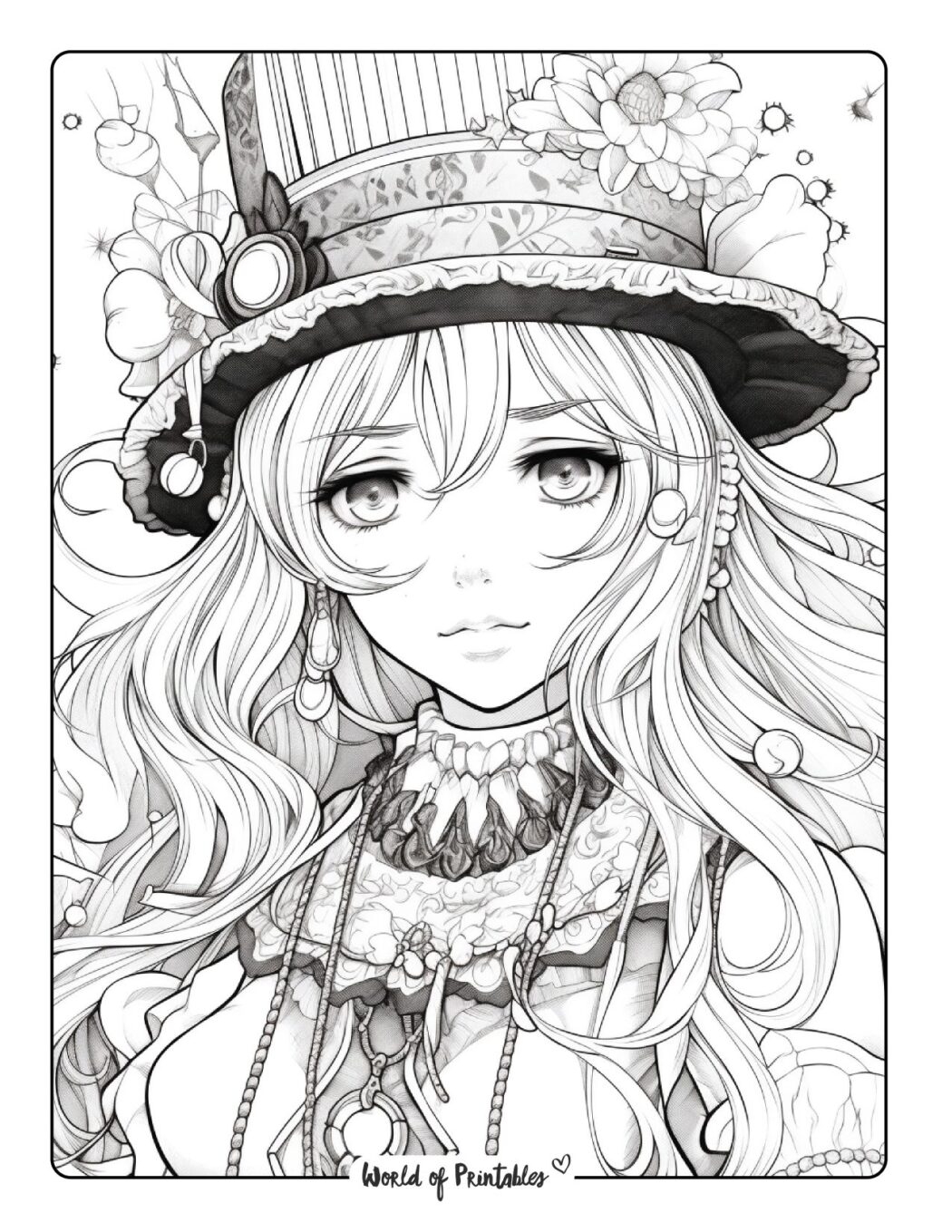 Anime Coloring Pages For Kids Adults World Of Printables