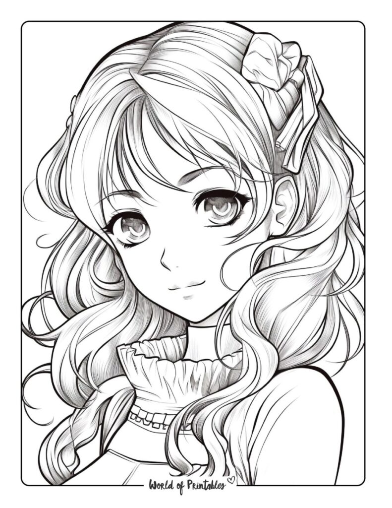 Anime Coloring Pages For Kids Adults World Of Printables