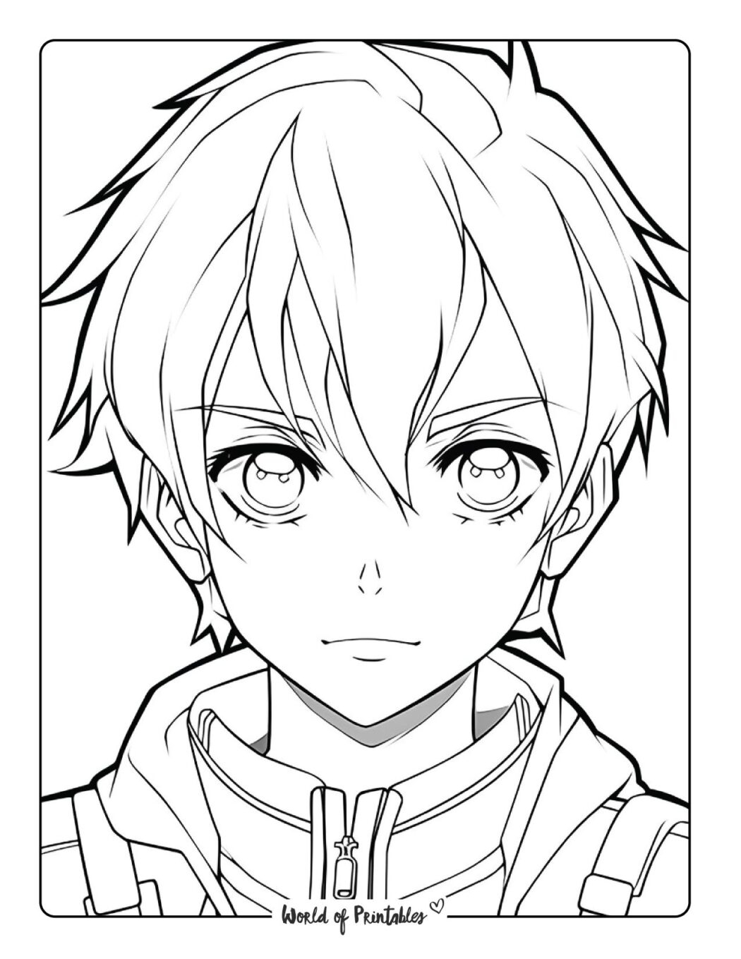 Anime Coloring Pages For Kids Adults World Of Printables