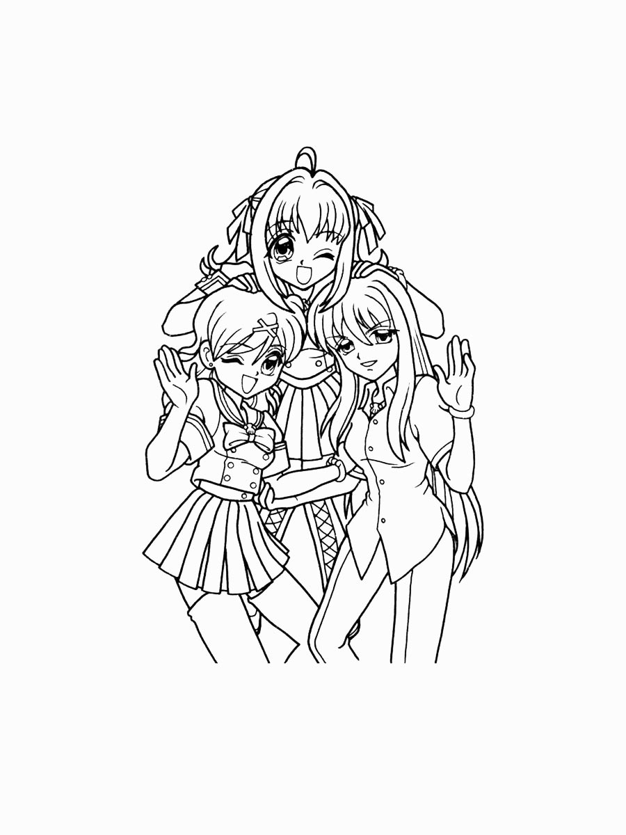 Anime Girl Coloring Pages