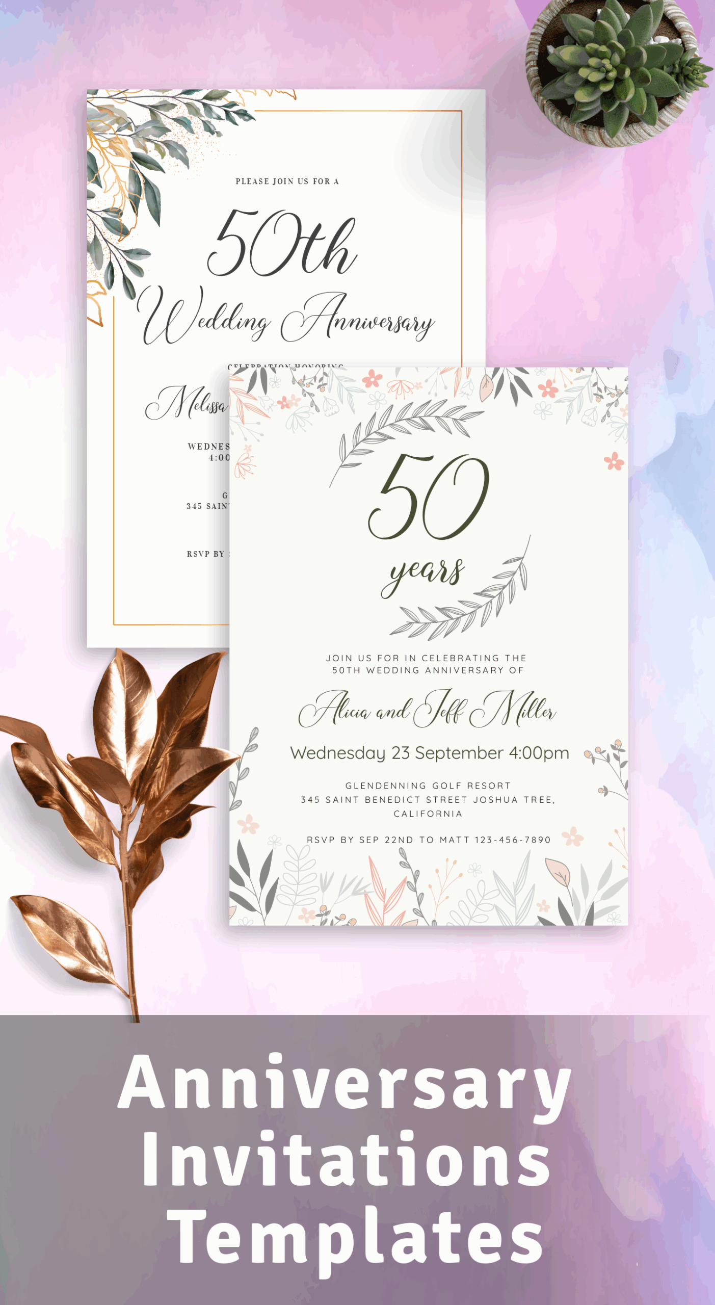 invitation templates anniversary