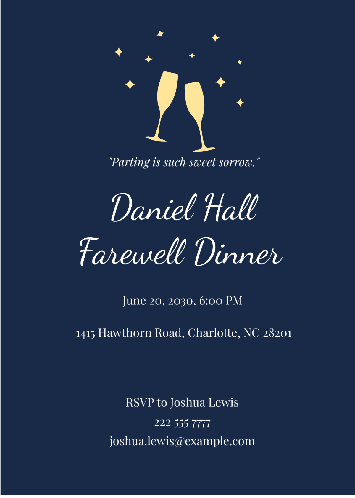 invitation template dinner