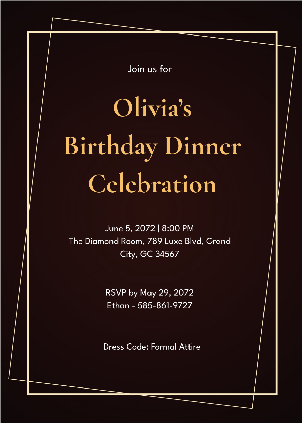 Annual Dinner Invitation Card Template Free Pdf Infoupdate