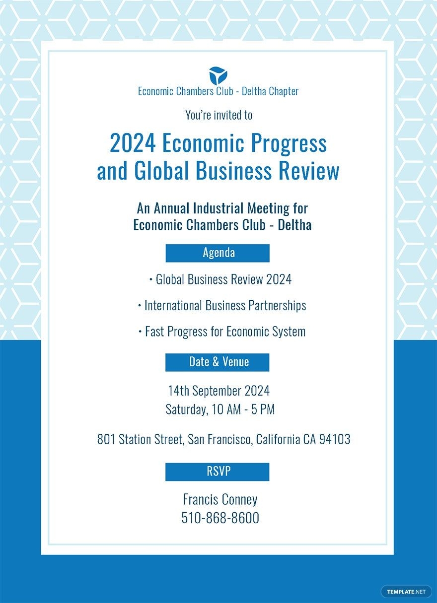 Annual Meeting Invitation Card Template In InDesign Photoshop 
