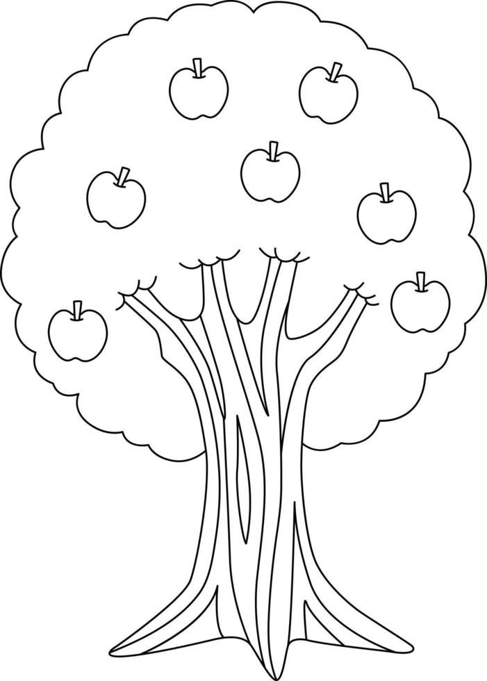 Apple Tree Coloring Page For Kids