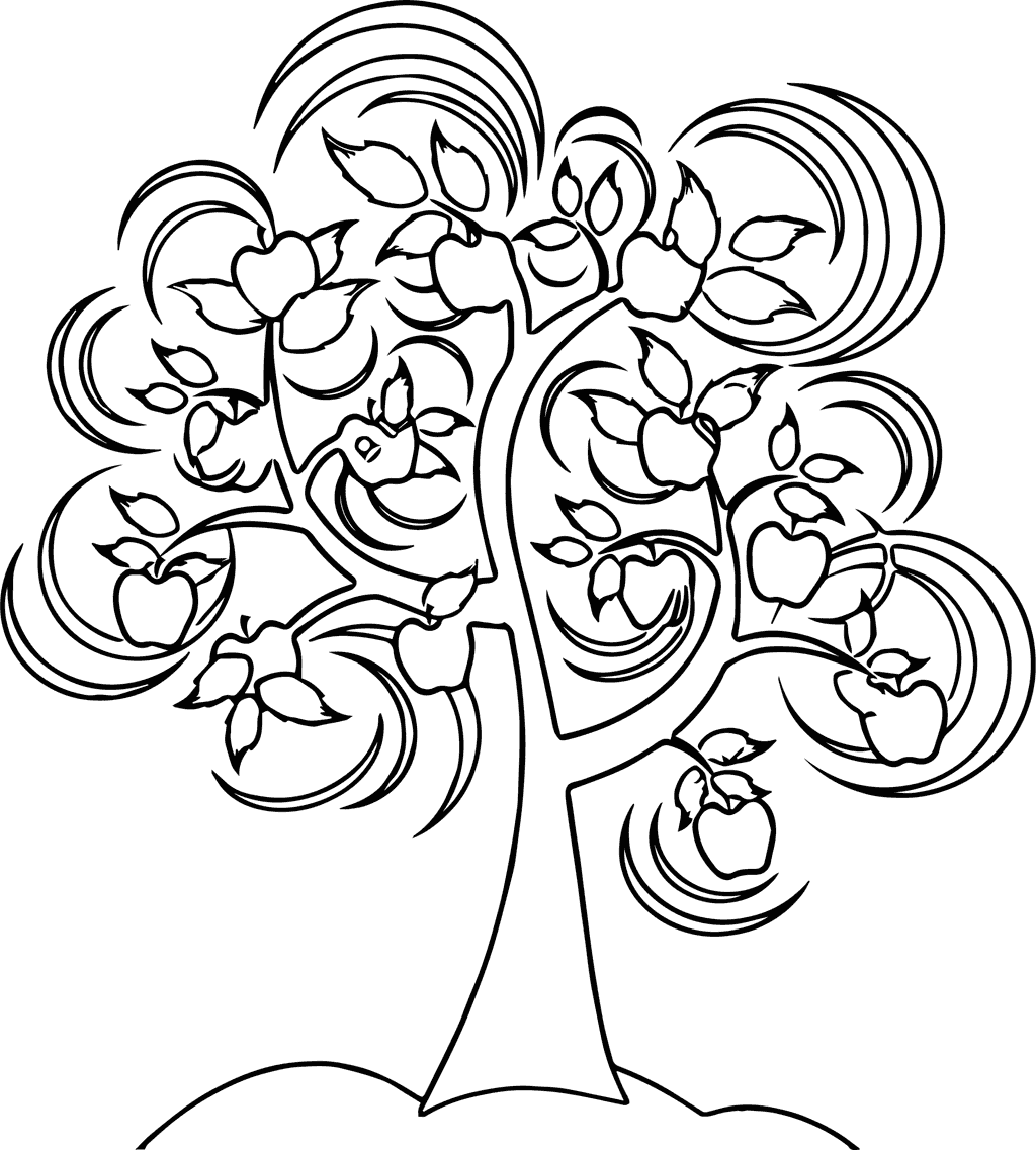 Apple Tree Coloring Pages Printable Coloring Pages FREE