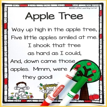 Apple Tree Poem For Kids By Little Learning Corner TPT