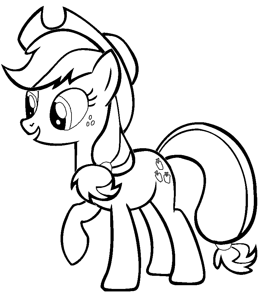 Applejack My Little Pony Coloring Page Coloring Home