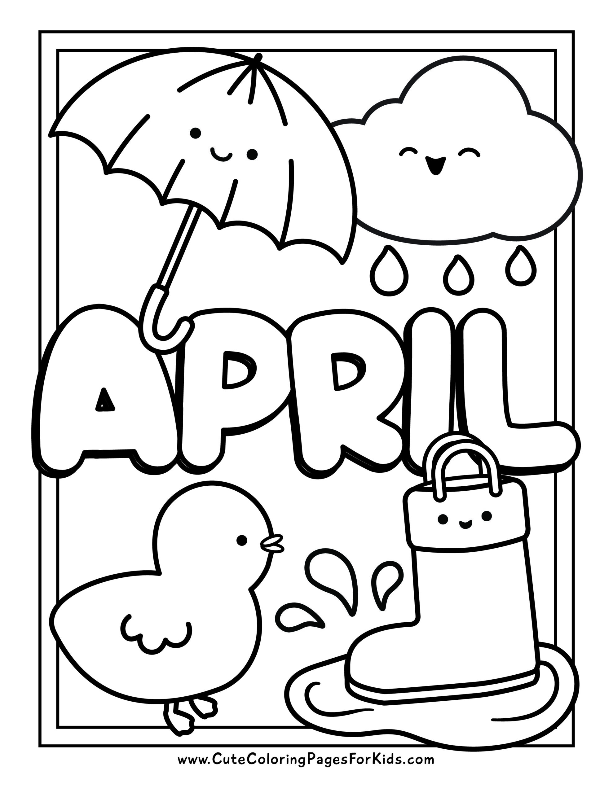 April Coloring Pages