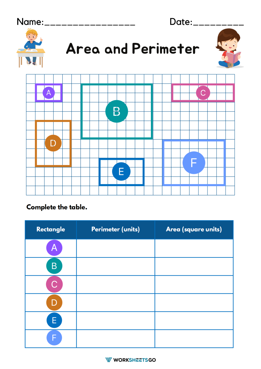 Area And Perimeter Worksheets WorksheetsGO