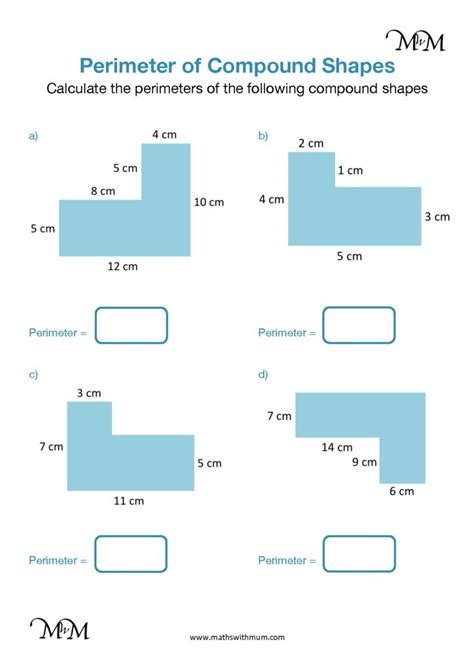 Area Perimeter Compound Shapes Worksheet Worksheets Library