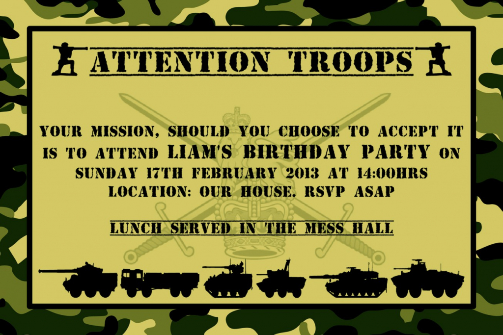 free printable army birthday cards
