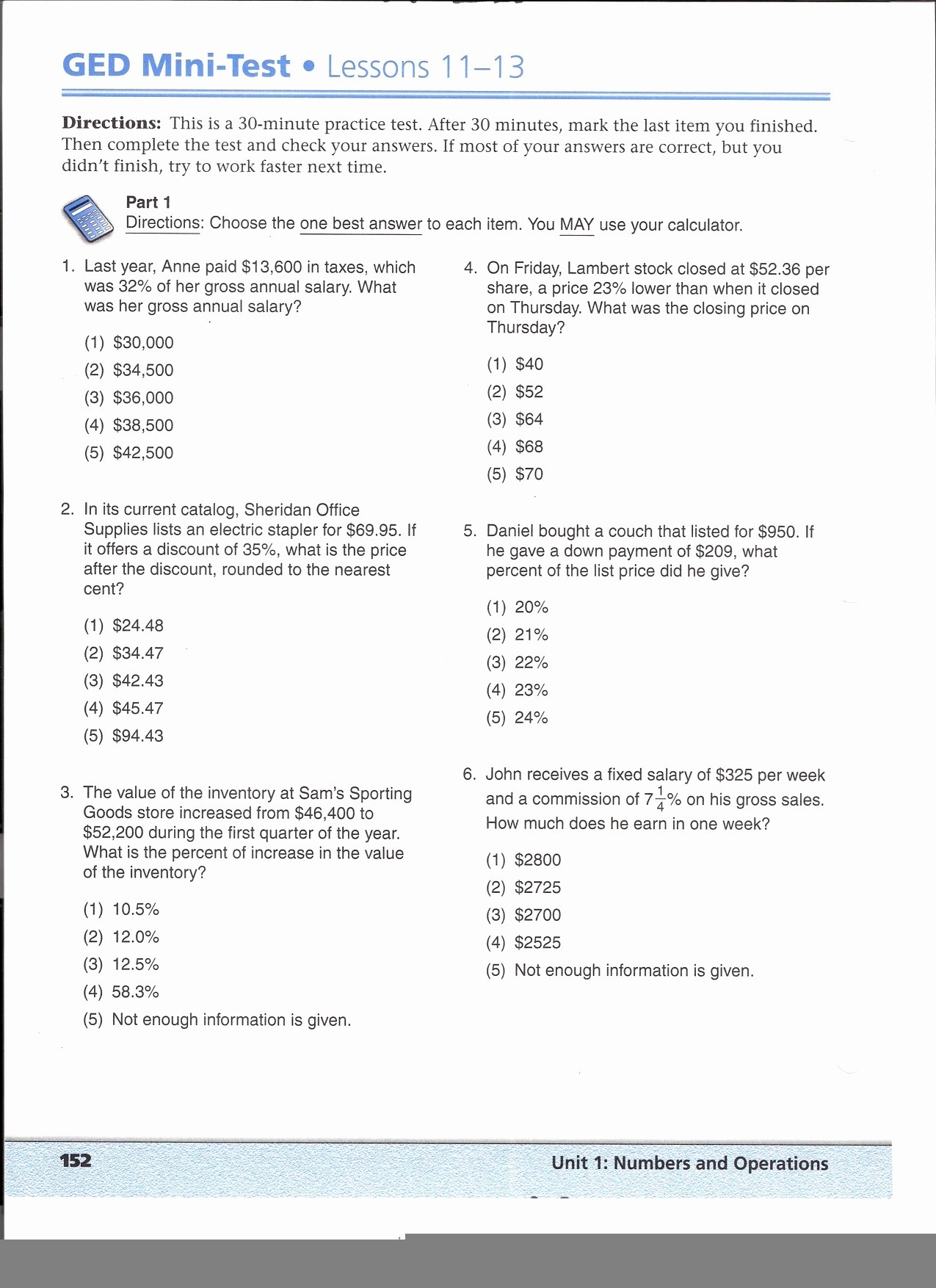 Asvab Math Practice Worksheets Free Printable