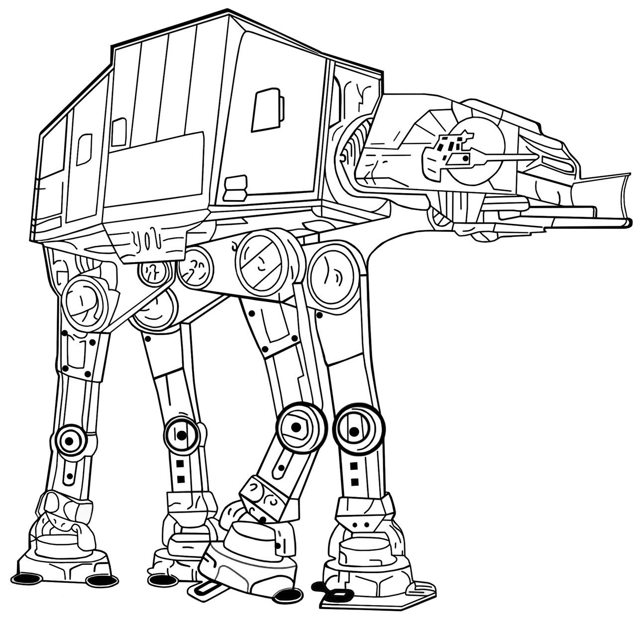 AT AT Star Wars Coloring Page Coloring Pages 