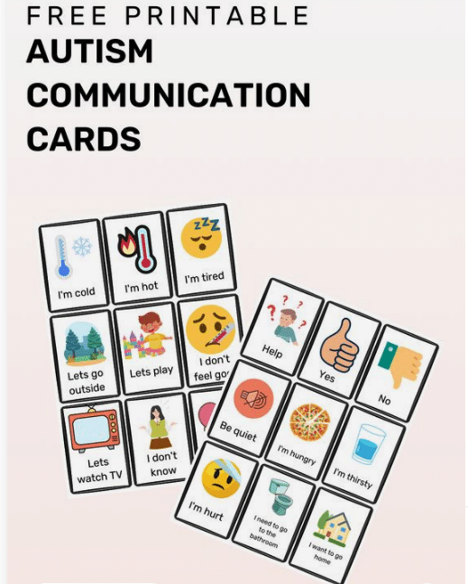 free printable communication cards for autism free download