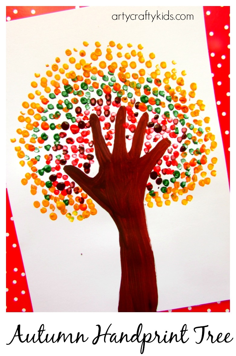 tree hand print art