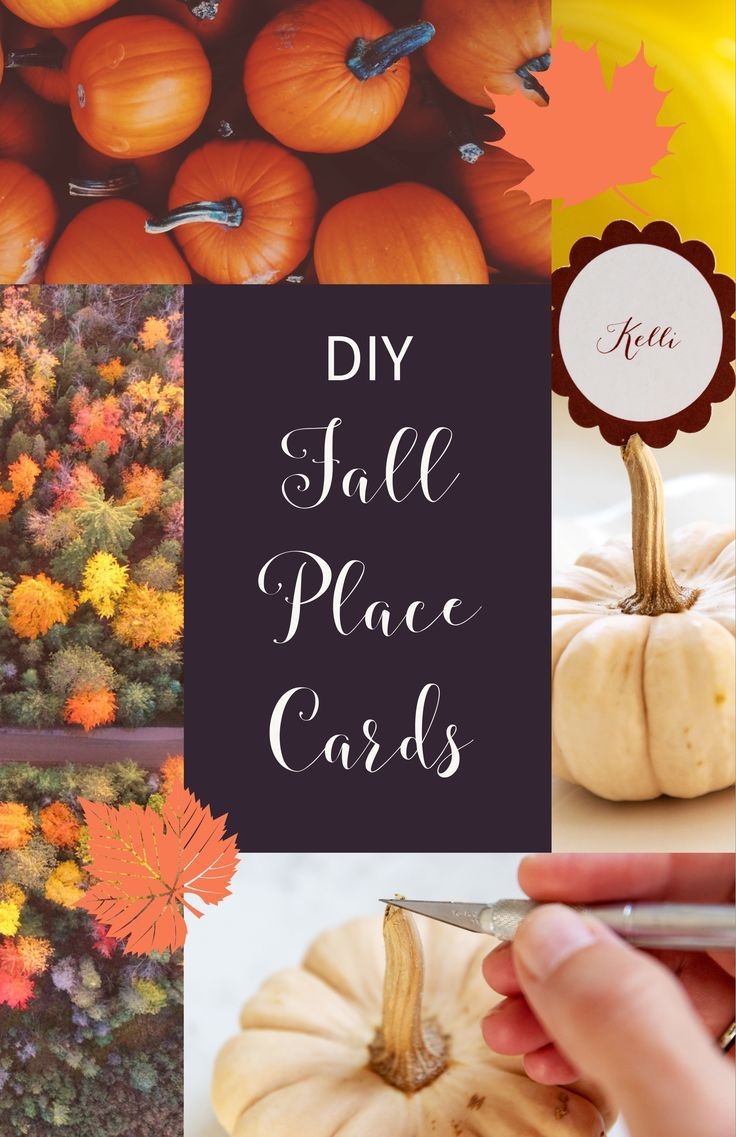 Autumn Place Cards Are Easy To DIY Using Mini Pumpkins Or Gourds These 