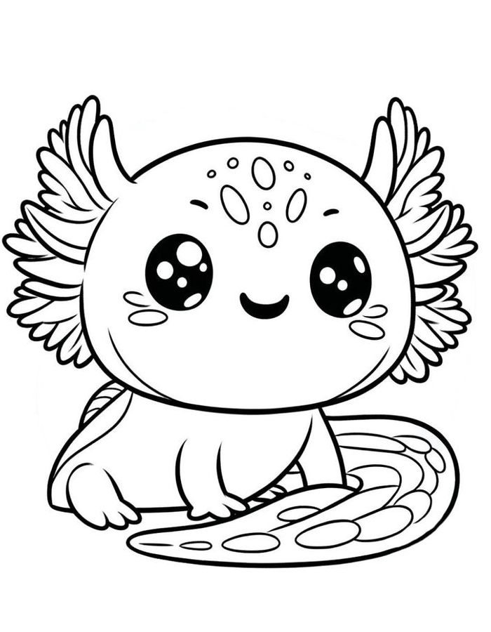 Axolotl Coloring Pages Free Printable PDF 