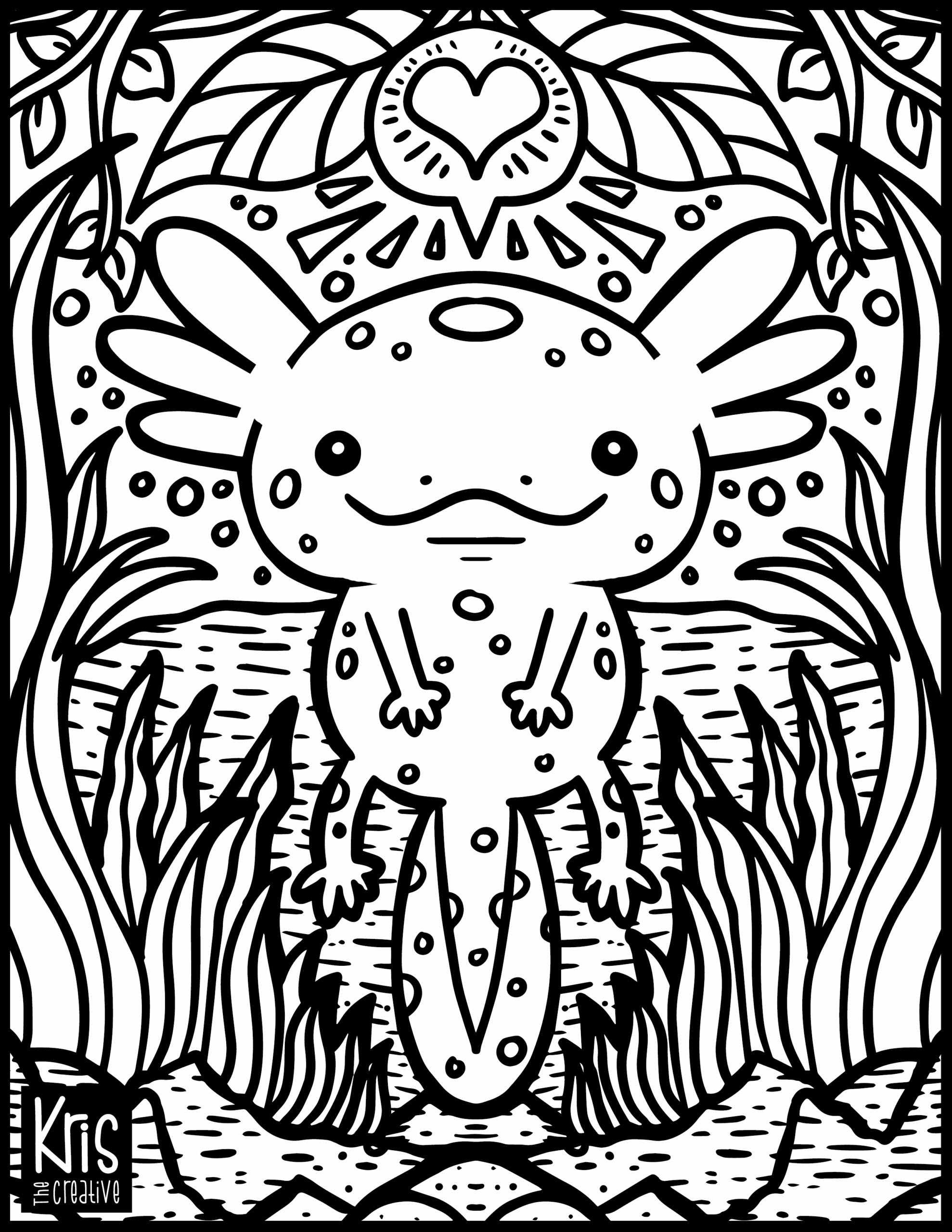 Axolotl Printable Coloring Pages