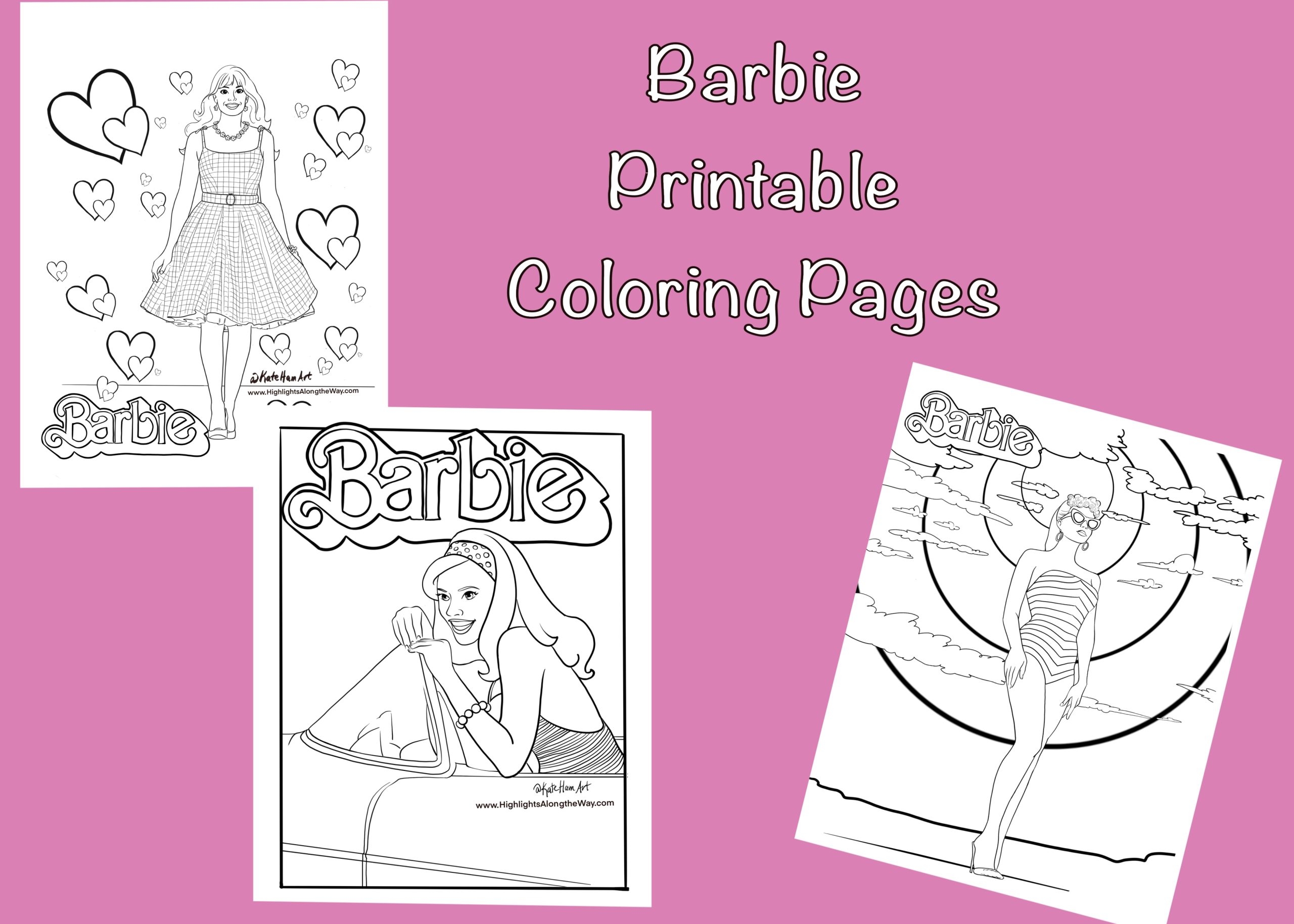free coloring pages of barbie
