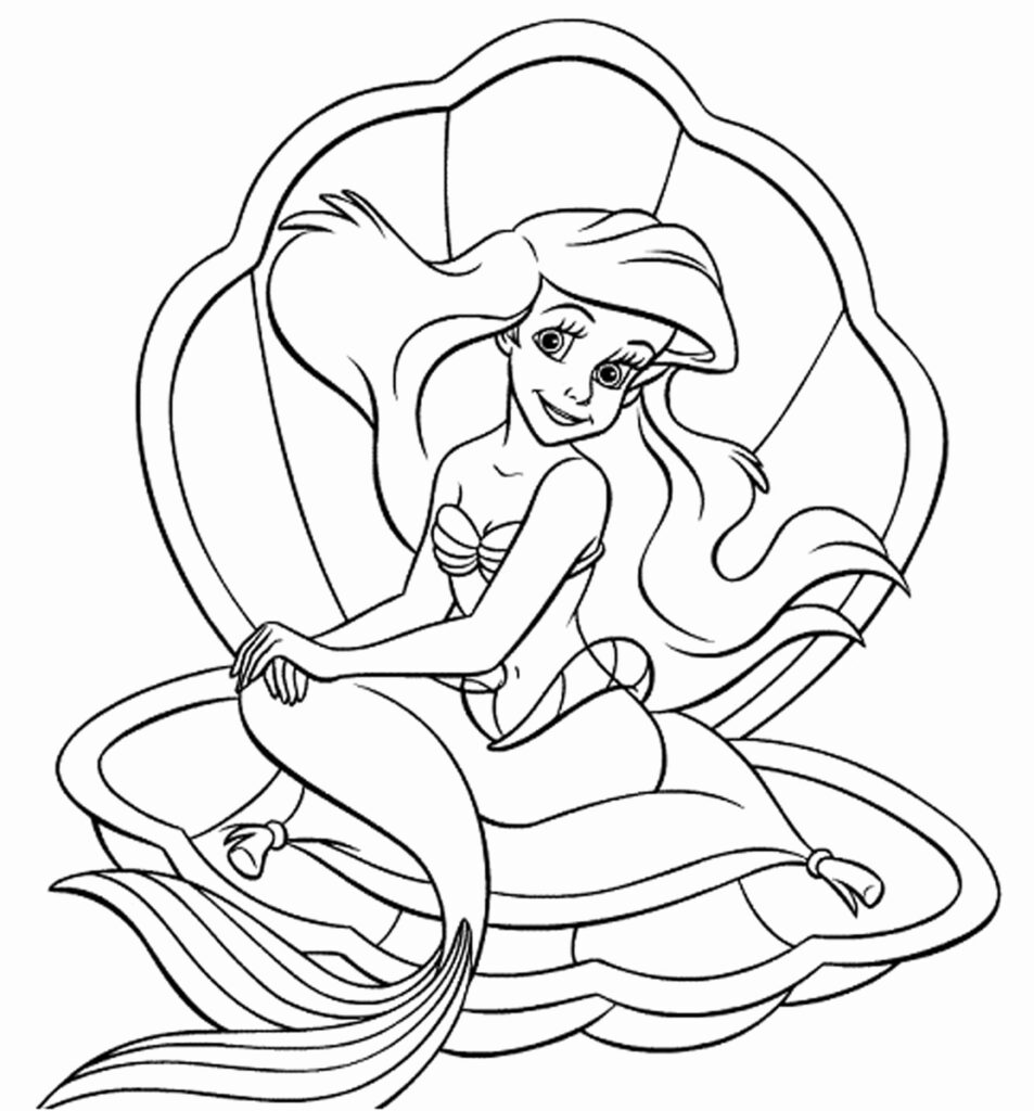 Baby Ariel Coloring Pages At GetColorings Free Printable